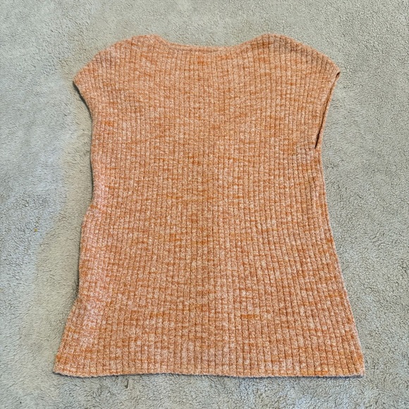 Madewell Ribbed Button-Down Shirt - Orange Marled Shaw Ribbed - Picture 6 of 8